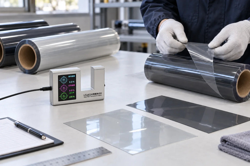 Window Film Roll and Sheet Quality Control: VLT Testing Before Installation