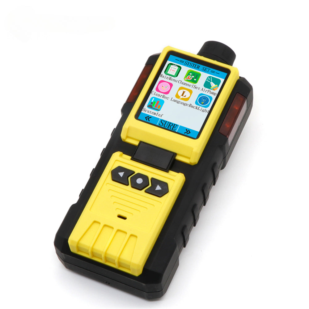 Portable O3 Ozone Gas Detector with Quad Alarm Methods and Built-in Pump