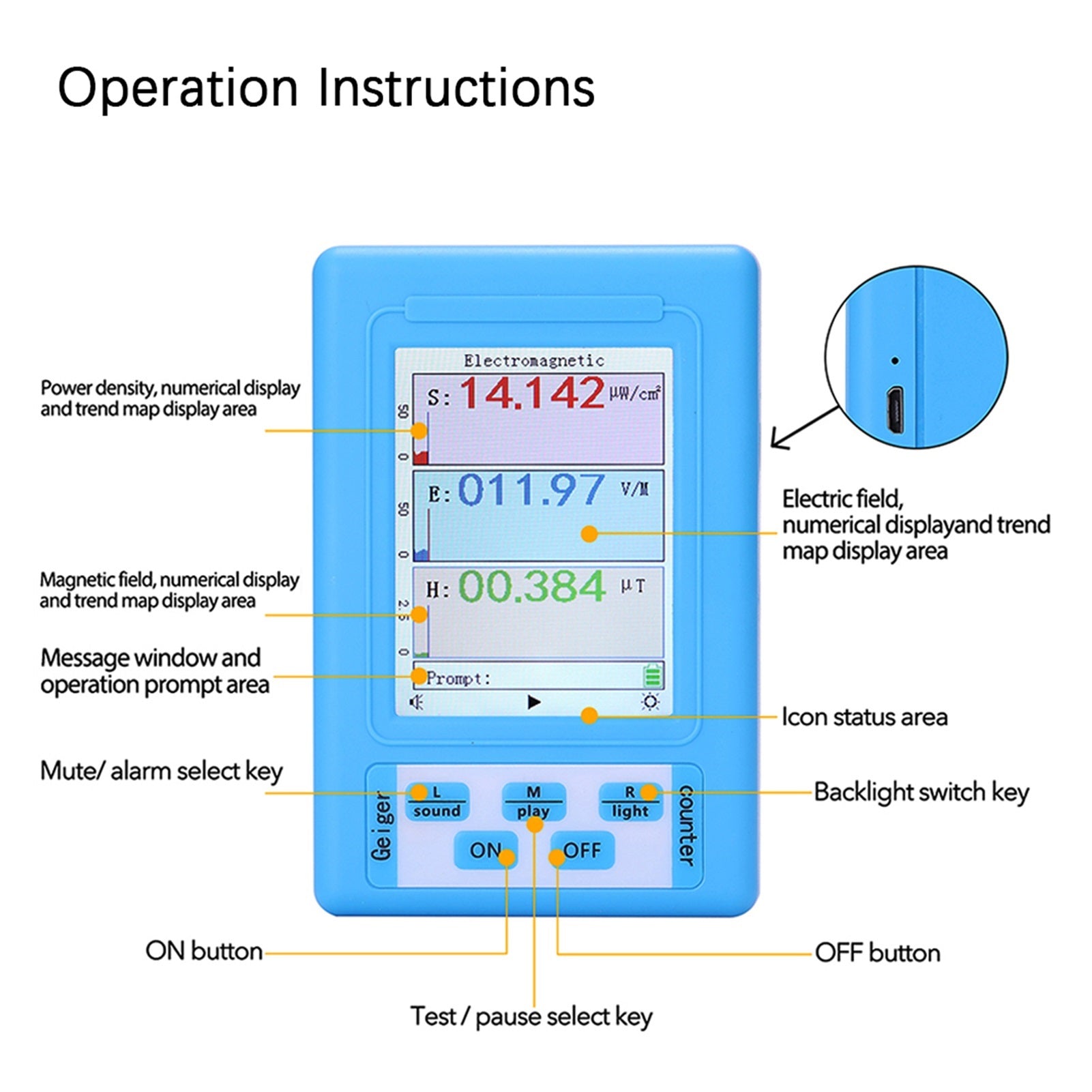 BR-9A Portable Electromagnetic Radiation Detector