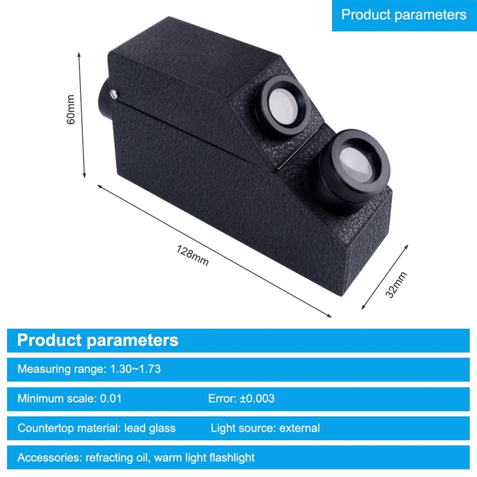 Professional Gemstone Refractometer Jewelry RHG 1.