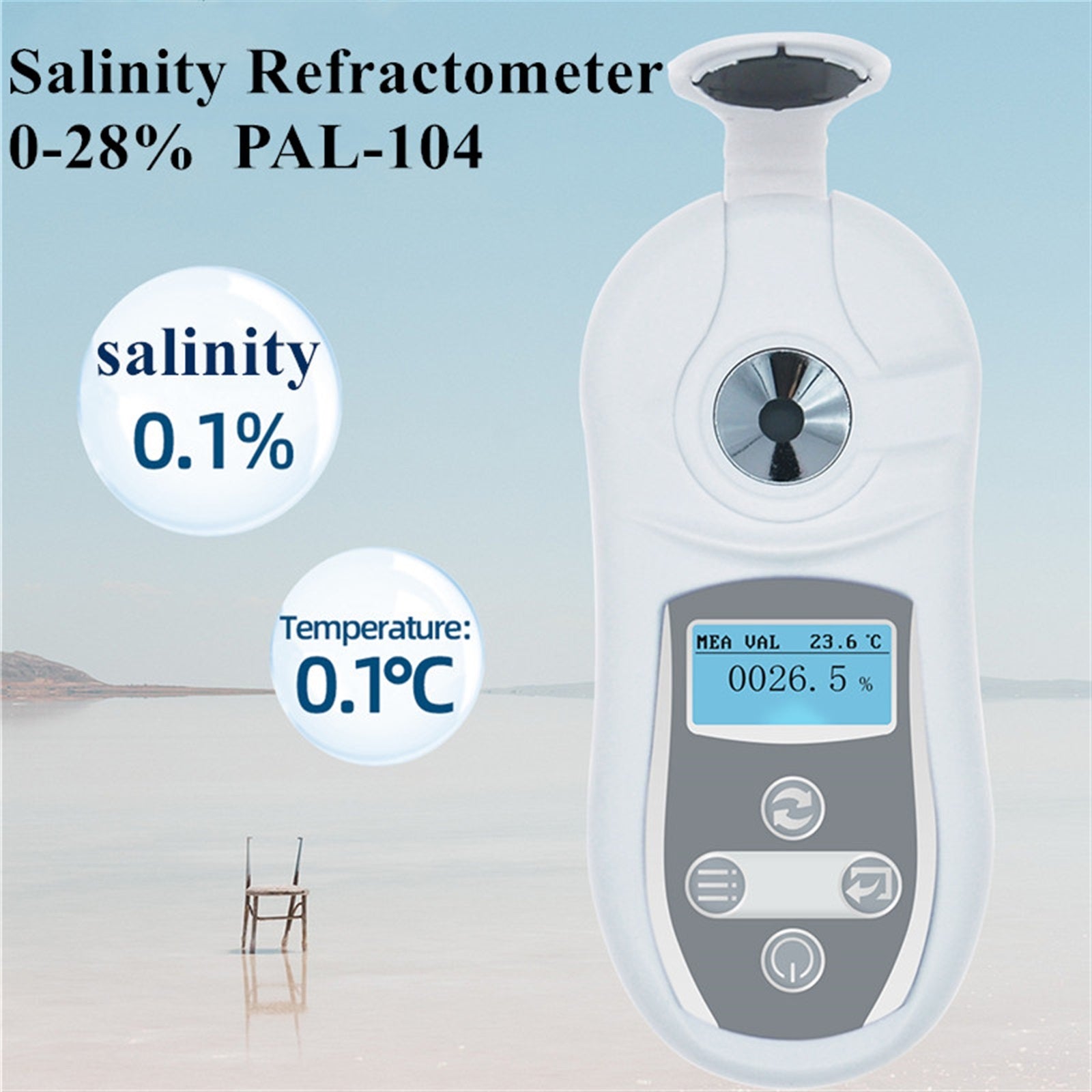 Portable Salinity 0-28% PAL-104 Digital Salinity R