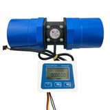 Digitaler Durchflussmesser G2 10–200 l/min mit Hall-Wasserdurchflusssensor und 63 mm PVC-Rohradaptern