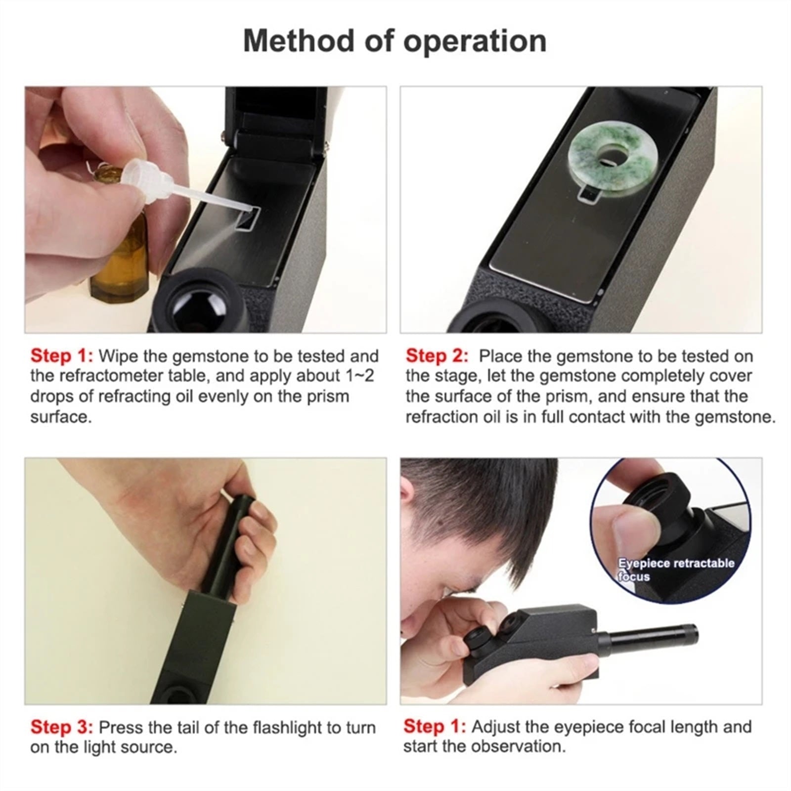 Professional Gemstone Refractometer Jewelry RHG 1.