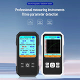 A diagram explaining the different radiation sources the EMF meter can detect.