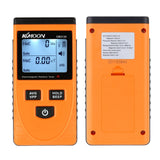 Angled profile of the portable GM3120 radiation meter, highlighting its compact and ergonomic design.