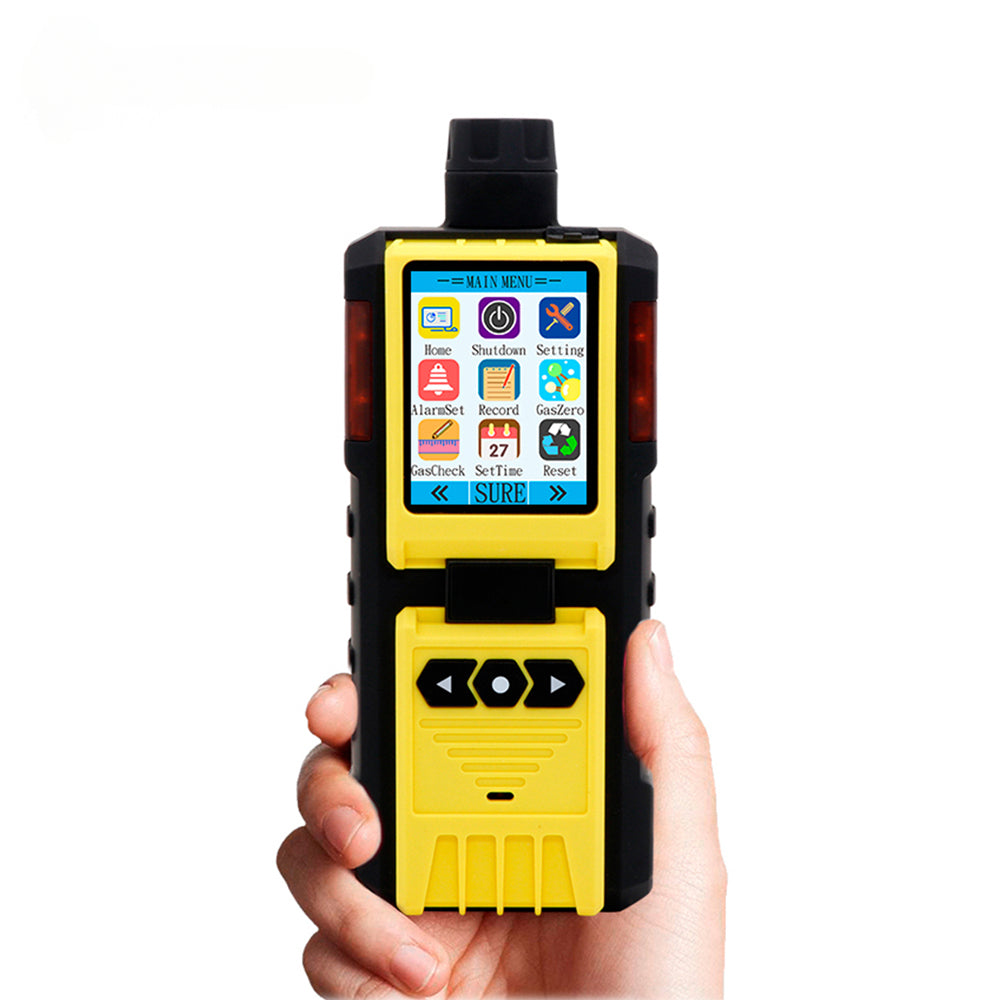 Portable O3 Ozone Gas Detector with Quad Alarm Methods and Built-in Pump
