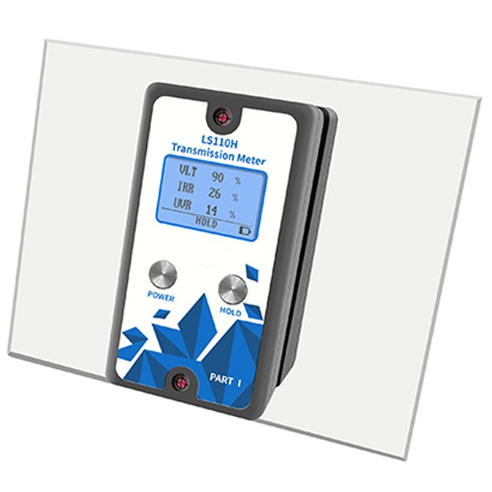 A close-up of the LS110H meter's digital display, showing measurement readings.