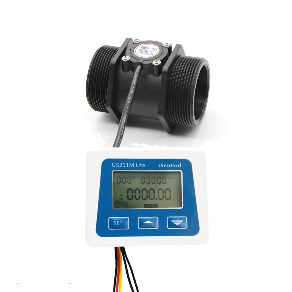 10-200L/min 2" Digital Flow Meter Flow Reader