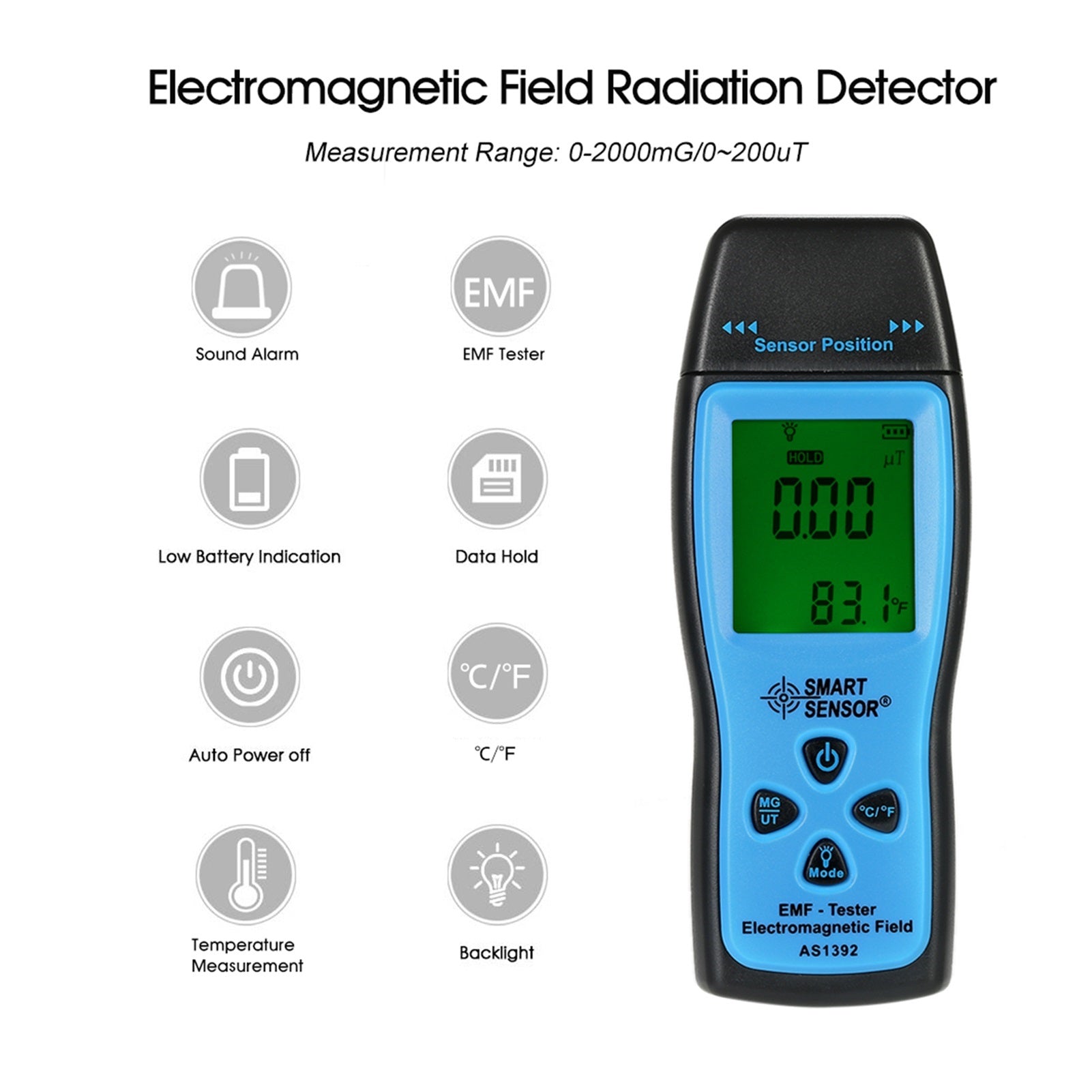 Handheld Mini Digital LCD EMF Tester Electromagnet