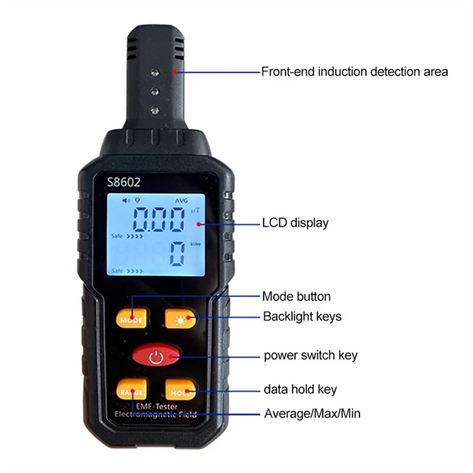 3-in-1 EMF Meter Radiation Dosimeter Counter Elect