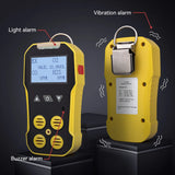 Diagram highlighting the key features of the multi-gas detector, including the sensors and alarms.