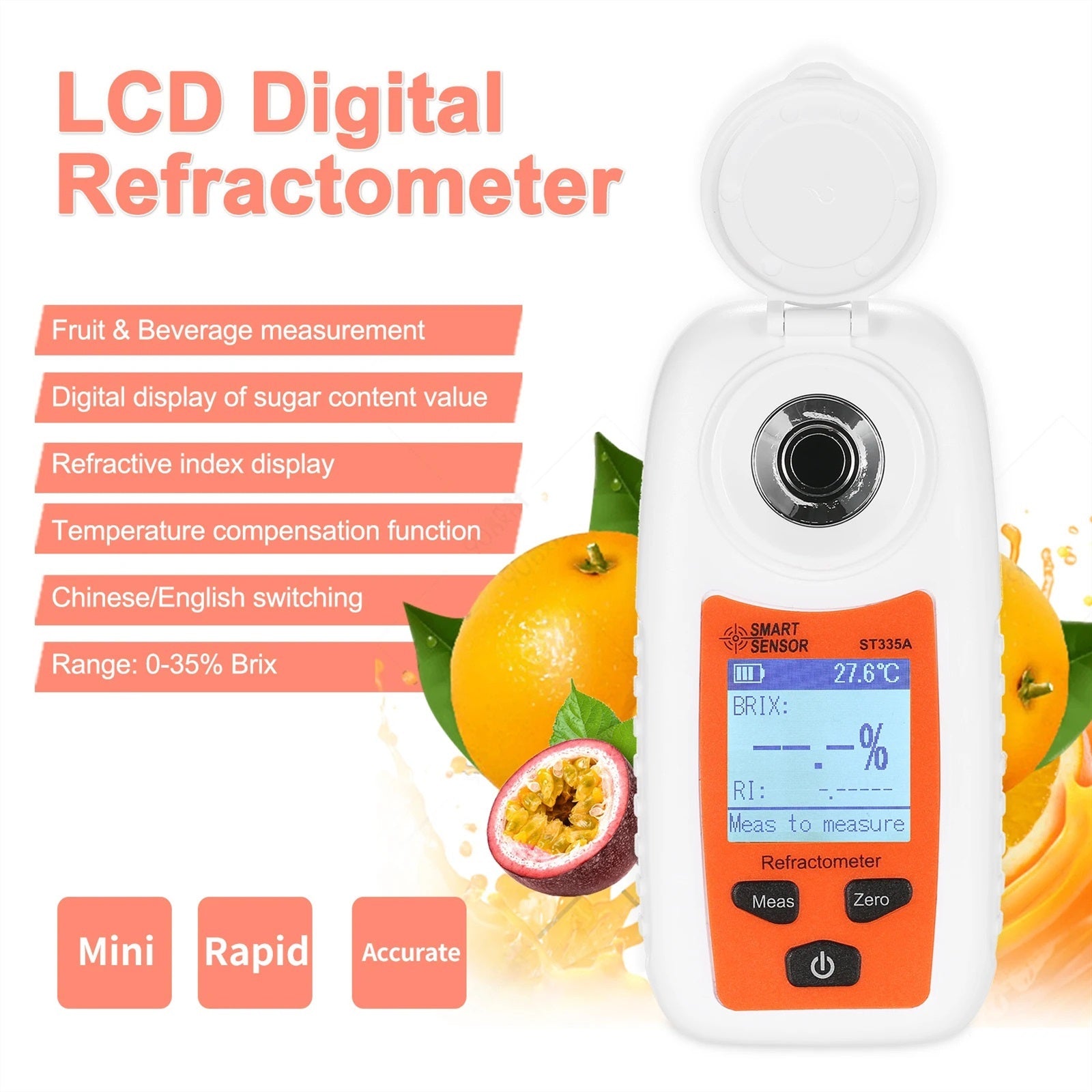 Digital Brix Refractometer Sugar Content Tester Co