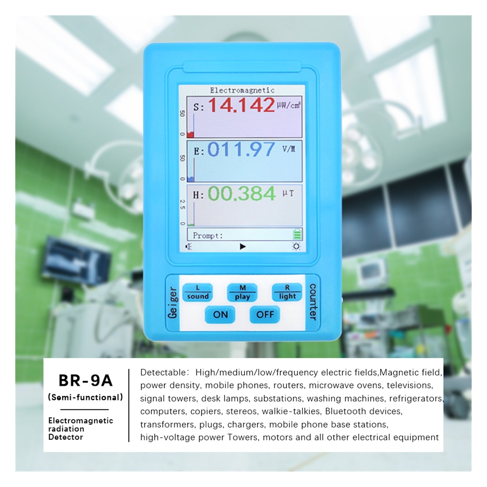 BR-9A Portable Electromagnetic Radiation Detector