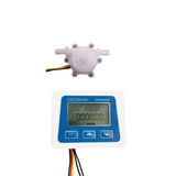 Complete digital water flow meter kit including the US211M controller, POM Hall effect sensor, and wiring.