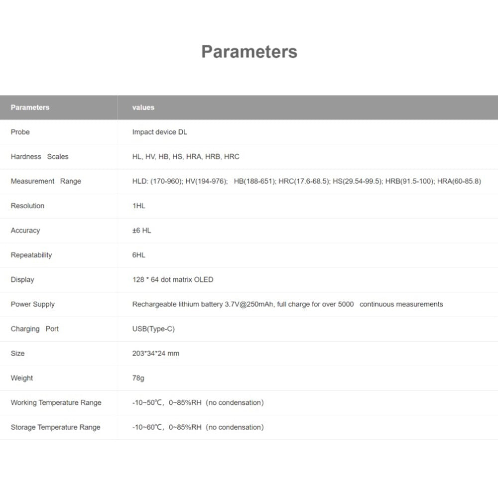 LS252DL Handheld Digital Leeb Hardness Tester Alum