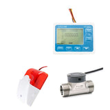 Flüssigkeitsdurchflussmesser, Turbinendurchflussmesser mit 20–280 l/min DN25 SUS304 Messing-Durchflusssensor und Alarmsystem