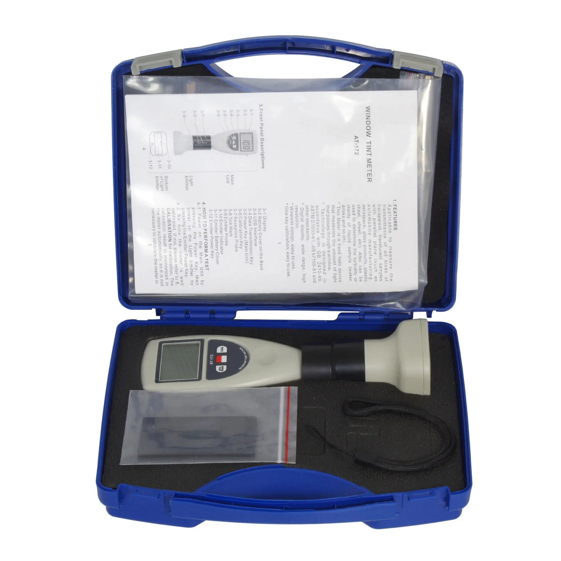AT-172 Window Tint Meter Transmittance Tester Wate