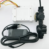 The G1/2-inch hall effect flow sensor and integrated solenoid valve for precise water control.