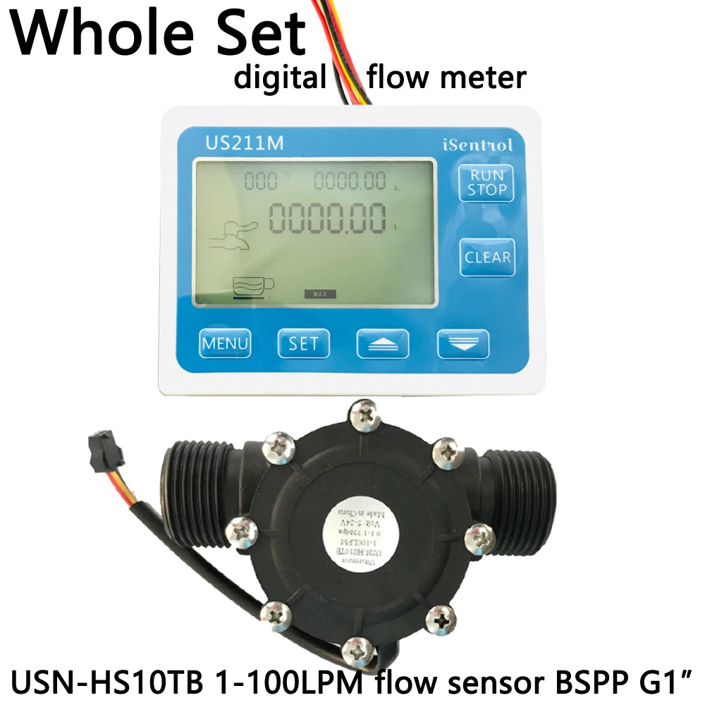 Digital Flow Sensor Meter PA66 Nylon and Fibre Gla