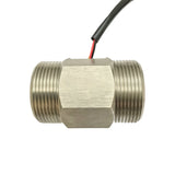 Angled view of the G1 1/2 stainless steel 304 inox hall flow sensor.