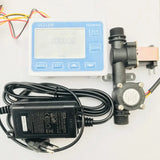 Front view of the digital dosage controller, displaying the LCD screen and control buttons for flow management.