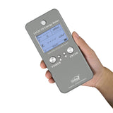 One hand holding the LS131 UV energy meter, demonstrating its portability