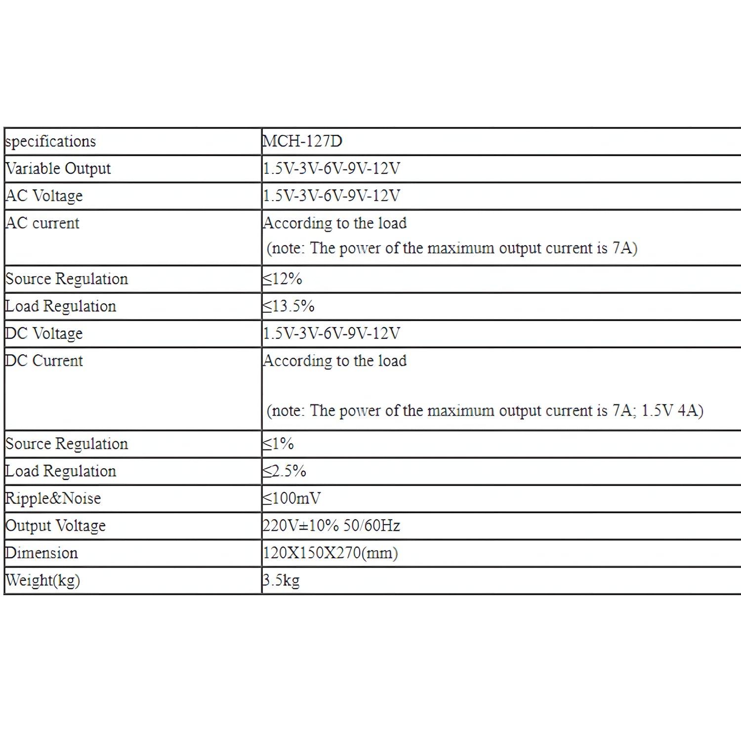 MCH-127D AC DC Regulated Power Supply Multi-position Adjustable Fixed Voltage Output - goyoke
