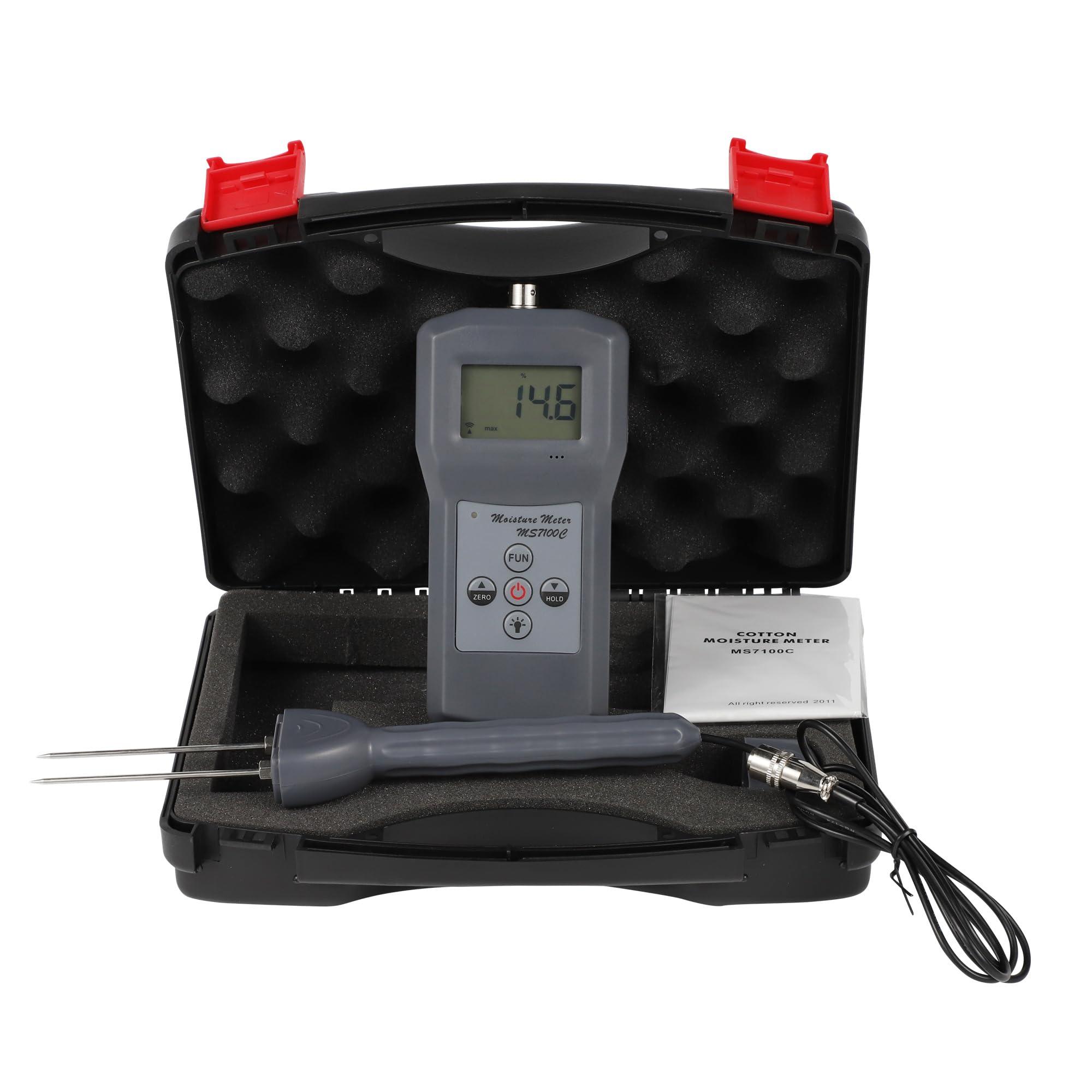 MS7100C Portable Digital Cotton Moisture Meter Seed-cotton Lint Moisture Tester - goyoke
