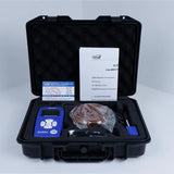 The complete kit of the LS251D, including the tester, probe, standard block, brush, and carrying case.