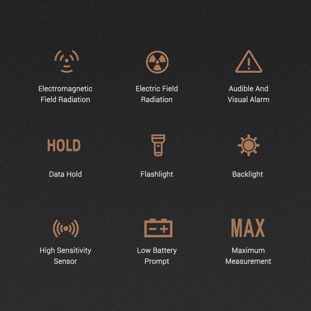 FY8809 EMF Meter Digital Electromagnetic Field Tes
