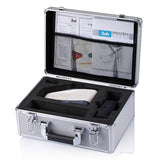 The YS3020 spectrophotometer with its accessories, including the calibration plate and carrying case.