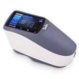 A close-up of the YS3060 spectrophotometer's touch screen interface, displaying color data.