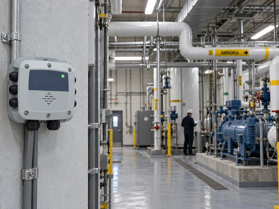 Ammonia Gas Detection for Industrial Refrigeration: Sensors and Placement