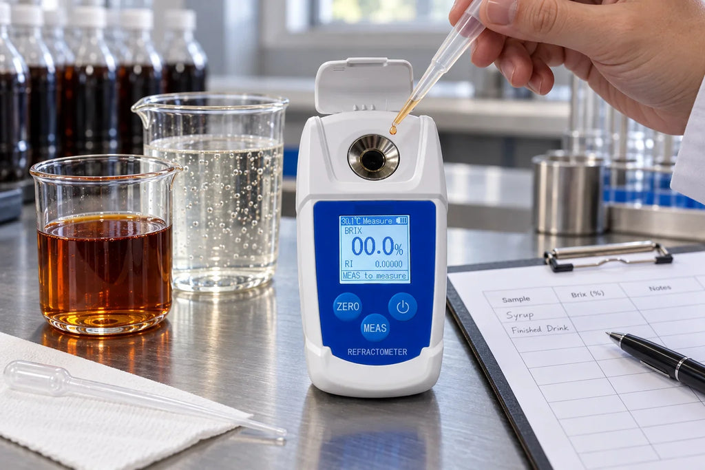 Soft Drink Brix Quality Control: Sampling, Degassing, and Process Limits