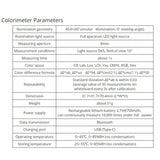 45/0 Digital Hand-held Colorimeter Color Differenc