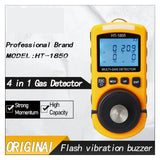 4 In 1 Gas Detector CO H₂S O₂ LEL Monitor Digital 