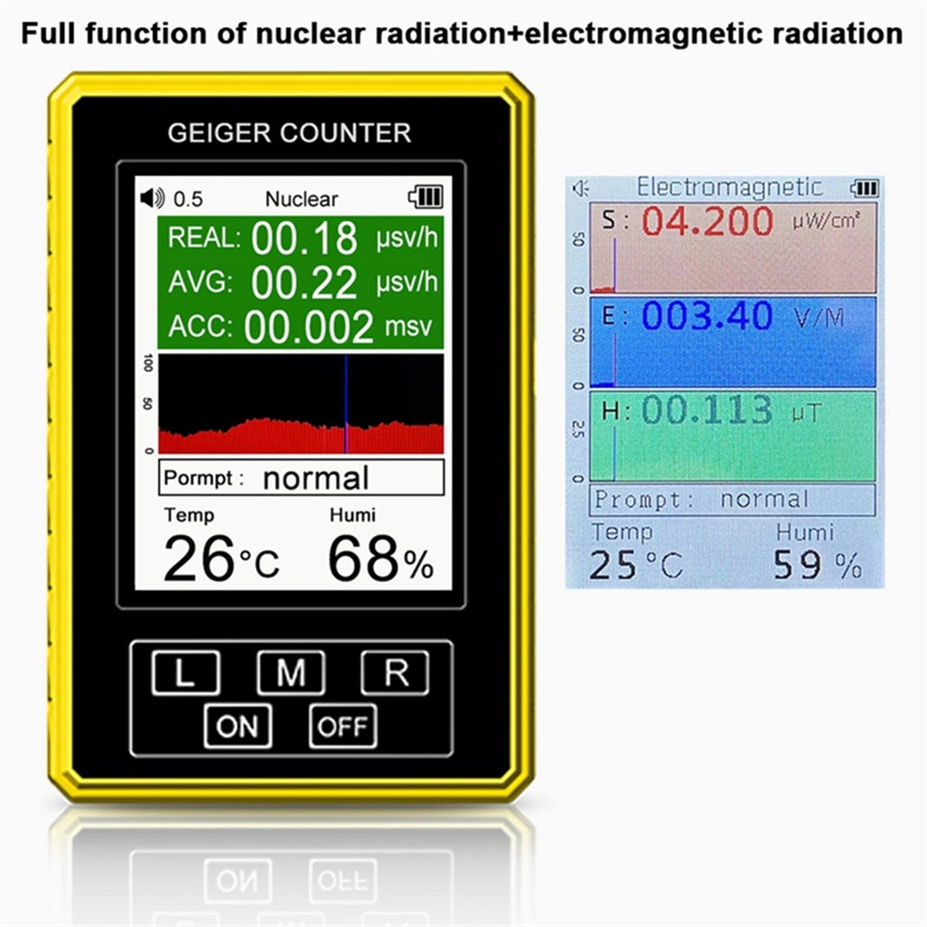 XR3 Pro Geiger Counter and EMF Meter with LCD and Alarm – MCOOH