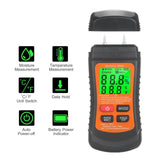 Front view of the Digital Wood Moisture Meter, showing the large LCD display and control buttons.