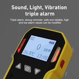 Portable Hydrogen Gas Detector H2 Analyzer with Triple Alarms