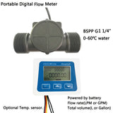 Portable Digital Flow Meter and 1-120L/min Water S