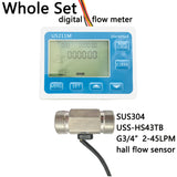 Digital Flow Meter Totalizer with SUS304 Flow Sens