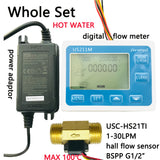 100C Water Flow Meter Digital Hall Water Flow Sens