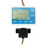 Digital Flow Meter Totalizer with Nylon G1/2 Turbine Flow Sensor, 1-30L/min