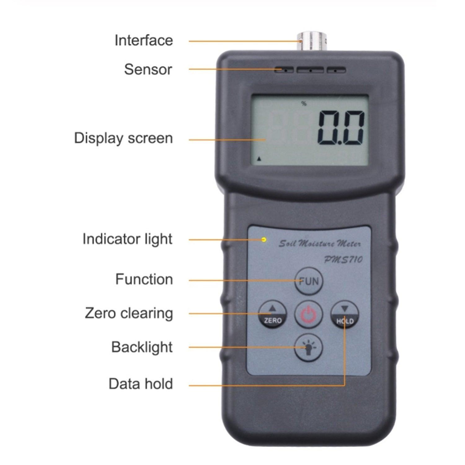 digital soil moisture meter with probe PMS710 Soil & Concrete Moisture Meter