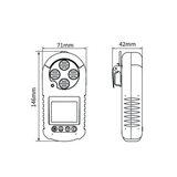 BX400 portable gas monitor dimensions