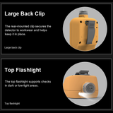 Portable pump 4 gas monitor large back clip and top flashlight features