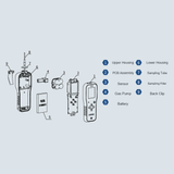 Portable pump 4 gas monitor complete exploded component view