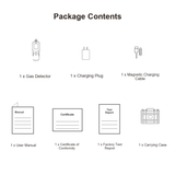 Portable pump 4 gas monitor package contents with carrying case