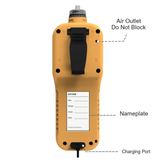 Portable pump 4 gas monitor rear clip air outlet nameplate and charging port