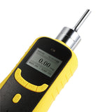 Close view of pump gas detector display, control buttons and straight metal inlet